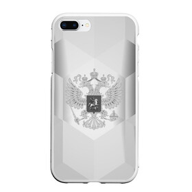 Чехол для iPhone 7Plus/8 Plus матовый с принтом RUSSIA - Black Collection в Белгороде, Силикон | Область печати: задняя сторона чехла, без боковых панелей | russia | герб | двуглавый орел | россия | триколор