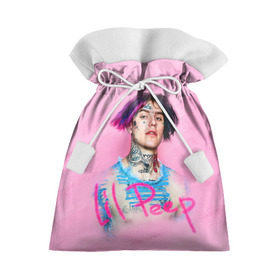 Подарочный 3D мешок с принтом Lil Pink в Белгороде, 100% полиэстер | Размер: 29*39 см | Тематика изображения на принте: lil peep | rap | густав ор | лил пип | рэп