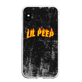 Чехол для iPhone XS Max матовый с принтом Lil Fire Peep в Белгороде, Силикон | Область печати: задняя сторона чехла, без боковых панелей | lil peep | rap | густав ор | лил пип | рэп