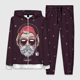 Женский костюм 3D с принтом Who was a bad boy в Белгороде,  |  | bad | beard | boy | christmas | hipster | new year | santa | борода | дед мороз | новый год | рождество | санта | хипстер