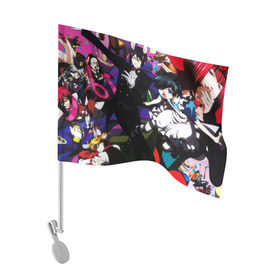 Флаг для автомобиля с принтом Темный дворецкий в Белгороде, 100% полиэстер | Размер: 30*21 см | anime | black butler | manga | аниме | демон | манга | сиэль фантомхайв | яна тобосо