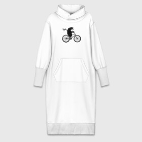 Платье удлиненное хлопок с принтом Ежик на велосипеде в Белгороде,  |  | велосипед | ежик