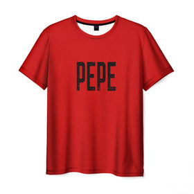 Мужская футболка 3D с принтом LiL PEPE в Белгороде, 100% полиэфир | прямой крой, круглый вырез горловины, длина до линии бедер | cry baby | emo | lil peep | rap | группа | музыка | надпись | нытик | рэп | эмо