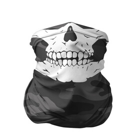 Бандана-труба 3D с принтом Череп маска в Белгороде, 100% полиэстер, ткань с особыми свойствами — Activecool | плотность 150‒180 г/м2; хорошо тянется, но сохраняет форму | camouflage | military | skull | военная | камуфляж | череп