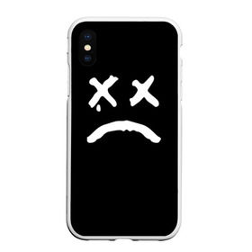 Чехол для iPhone XS Max матовый с принтом LiL PEEP RIP в Белгороде, Силикон | Область печати: задняя сторона чехла, без боковых панелей | band | cry baby | emo | lil peep | music | musician | rap | smile | swag | tear | музыка | музыкант | нытик | рэп | сваг | слеза | смайлик | эмо