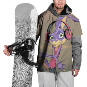 Накидка на куртку 3D с принтом Прикольный диджей в Белгороде, 100% полиэстер |  | арт | белый | заяц | кролик | мульт | рисунок | филин | черный