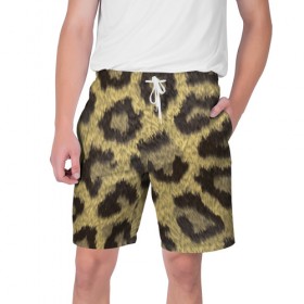 Мужские шорты 3D с принтом Шкура гепарда в Белгороде,  полиэстер 100% | прямой крой, два кармана без застежек по бокам. Мягкая трикотажная резинка на поясе, внутри которой широкие завязки. Длина чуть выше колен | 