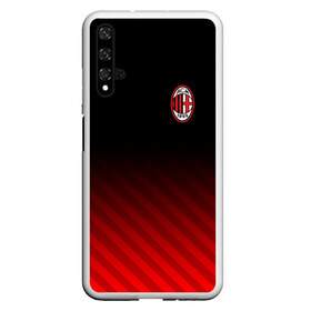 Чехол для Honor 20 с принтом AC MILAN в Белгороде, Силикон | Область печати: задняя сторона чехла, без боковых панелей | ac milan | fc | fc milan | football | milan | soccer | белый | клуб | красный | милан | спорт | спортивные | фк | футбол | цвет.логотип | черный | эмблема