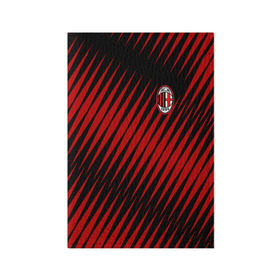 Обложка для паспорта матовая кожа с принтом AC MILAN в Белгороде, натуральная матовая кожа | размер 19,3 х 13,7 см; прозрачные пластиковые крепления | Тематика изображения на принте: ac milan | fc | fc milan | football | milan | soccer | белый | клуб | красный | милан | спорт | спортивные | фк | футбол | цвет.логотип | черный | эмблема