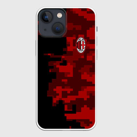 Чехол для iPhone 13 mini с принтом AC MILAN в Белгороде,  |  | ac milan | fc | fc milan | football | milan | soccer | белый | клуб | красный | милан | спорт | спортивные | фк | футбол | цвет.логотип | черный | эмблема