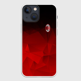 Чехол для iPhone 13 mini с принтом AC MILAN в Белгороде,  |  | ac milan | fc | fc milan | football | milan | soccer | белый | клуб | красный | милан | спорт | спортивные | фк | футбол | цвет.логотип | черный | эмблема