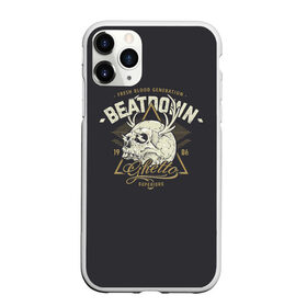 Чехол для iPhone 11 Pro матовый с принтом Beatdown Ghetto 1986 в Белгороде, Силикон |  | bones | gothic | grunge | horns | lightning | rock and roll | skeleton | skull | tattoo | готика | гранж | кости | молнии | рога | рок н ролл | скелет | тату | череп