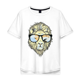 Мужская футболка хлопок Oversize с принтом Король пляжа в Белгороде, 100% хлопок | свободный крой, круглый ворот, “спинка” длиннее передней части | король | лев | лето | океан | пальмы | пляж