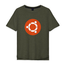 Мужская футболка хлопок Oversize с принтом Ubuntu OS в Белгороде, 100% хлопок | свободный крой, круглый ворот, “спинка” длиннее передней части | ubuntu | убунта | убунту