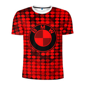 Мужская футболка 3D спортивная с принтом bmw sport collection red style в Белгороде, 100% полиэстер с улучшенными характеристиками | приталенный силуэт, круглая горловина, широкие плечи, сужается к линии бедра | Тематика изображения на принте: 