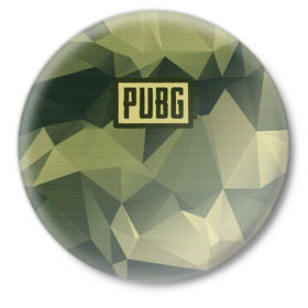 Значок с принтом PUBG в Белгороде,  металл | круглая форма, металлическая застежка в виде булавки | battlegrounds | camo | player | unknowns | игра | камуфляж | шутер