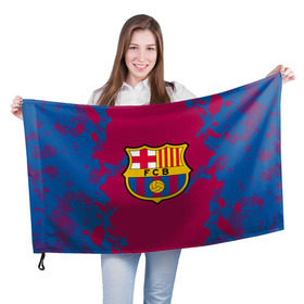 Флаг 3D с принтом FC Barca 2018 Original в Белгороде, 100% полиэстер | плотность ткани — 95 г/м2, размер — 67 х 109 см. Принт наносится с одной стороны | fc | fc barcelona | fcb | барселона | спорт | спортивные | фк | футбол | футбольный клуб