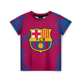 Детская футболка 3D с принтом FC Barca 2018 Original в Белгороде, 100% гипоаллергенный полиэфир | прямой крой, круглый вырез горловины, длина до линии бедер, чуть спущенное плечо, ткань немного тянется | fc | fc barcelona | fcb | барселона | спорт | спортивные | фк | футбол | футбольный клуб