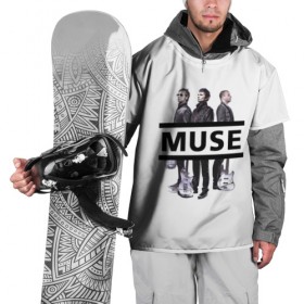 Накидка на куртку 3D с принтом Группа Muse в Белгороде, 100% полиэстер |  | Тематика изображения на принте: 