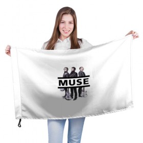 Флаг 3D с принтом Группа Muse в Белгороде, 100% полиэстер | плотность ткани — 95 г/м2, размер — 67 х 109 см. Принт наносится с одной стороны | 