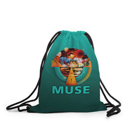 Рюкзак-мешок 3D с принтом Muse в Белгороде, 100% полиэстер | плотность ткани — 200 г/м2, размер — 35 х 45 см; лямки — толстые шнурки, застежка на шнуровке, без карманов и подкладки | 