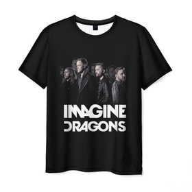 Мужская футболка 3D с принтом Группа Imagine Dragons в Белгороде, 100% полиэфир | прямой крой, круглый вырез горловины, длина до линии бедер | альтернативный | американская | группа | драгонс | имеджин | инди | индирок | поп | рок | электроник