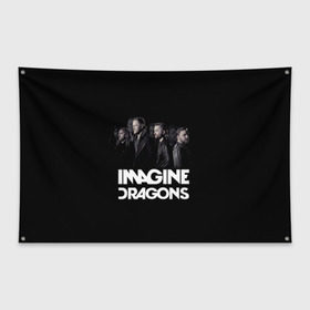 Флаг-баннер с принтом Группа Imagine Dragons в Белгороде, 100% полиэстер | размер 67 х 109 см, плотность ткани — 95 г/м2; по краям флага есть четыре люверса для крепления | альтернативный | американская | группа | драгонс | имеджин | инди | индирок | поп | рок | электроник