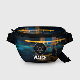 Поясная сумка 3D с принтом Watch Dogs 2 в Белгороде, 100% полиэстер | плотная ткань, ремень с регулируемой длиной, внутри несколько карманов для мелочей, основное отделение и карман с обратной стороны сумки застегиваются на молнию | 