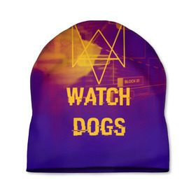 Шапка 3D с принтом WATCH DOGS NEON WORLD в Белгороде, 100% полиэстер | универсальный размер, печать по всей поверхности изделия | wath dogs 2 | хакер