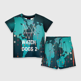 Детский костюм с шортами 3D с принтом Watch Dogs 2 NETWORK HACK в Белгороде,  |  | game | wath dogs 2 | город | девушка | дрон | игры | компьютеры | пистолет | телефон | технологии | хакер