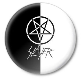 Значок с принтом Slayer в Белгороде,  металл | круглая форма, металлическая застежка в виде булавки | Тематика изображения на принте: slayer | группа | гэри холт | керри кинг | метал | музыка | пентаграмма | песни | пол бостаф | рок | слаер | слайер | слеар | слеер | слейр | слеяр | том арайа | трэш | тяжелый | хеви