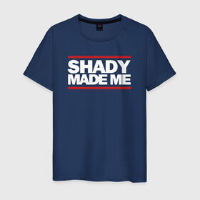 Мужская футболка хлопок с принтом Shady Made Me в Белгороде, 100% хлопок | прямой крой, круглый вырез горловины, длина до линии бедер, слегка спущенное плечо. | Тематика изображения на принте: eminem | rap | swag | рэп | свэг | эминем