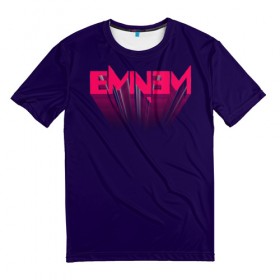 Мужская футболка 3D с принтом Eminem в Белгороде, 100% полиэфир | прямой крой, круглый вырез горловины, длина до линии бедер | eminem | rap | swag | рэп | свэг | эминем