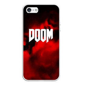 Чехол для iPhone 5/5S матовый с принтом DOOM RED PLANET в Белгороде, Силикон | Область печати: задняя сторона чехла, без боковых панелей | Тематика изображения на принте: art | doom | game | возвращение | дум | игра | легенда | шутер