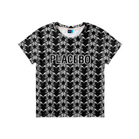 Детская футболка 3D с принтом Placebo в Белгороде, 100% гипоаллергенный полиэфир | прямой крой, круглый вырез горловины, длина до линии бедер, чуть спущенное плечо, ткань немного тянется | placebo | альтернативный | инди | индирок | плацебо | рок