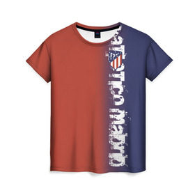 Женская футболка 3D с принтом Atletico Madrid 2018 Original в Белгороде, 100% полиэфир ( синтетическое хлопкоподобное полотно) | прямой крой, круглый вырез горловины, длина до линии бедер | атлетико мадрид | эмблема
