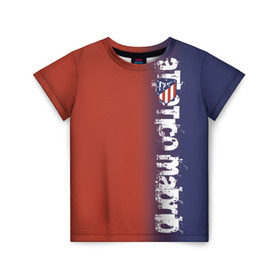 Детская футболка 3D с принтом Atletico Madrid 2018 Original в Белгороде, 100% гипоаллергенный полиэфир | прямой крой, круглый вырез горловины, длина до линии бедер, чуть спущенное плечо, ткань немного тянется | атлетико мадрид | эмблема