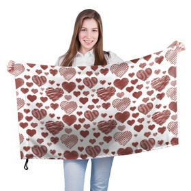 Флаг 3D с принтом Сердечки в Белгороде, 100% полиэстер | плотность ткани — 95 г/м2, размер — 67 х 109 см. Принт наносится с одной стороны | 14 | love | валентин | губы | день | любовь | подарок | поцелуй | сердце | страсть | февраль