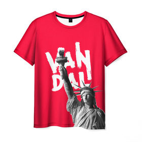 Мужская футболка 3D с принтом Vandal в Белгороде, 100% полиэфир | прямой крой, круглый вырез горловины, длина до линии бедер | america | art | brush | graffiti | hooligan | picture | vandal | vandalism | америка | вандал | вандализм | граффити | кисть | краска | надпись | рисунок | свобода | статуя | статуя свободы | хулиган