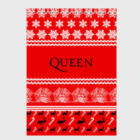 Скетчбук с принтом Праздничный Queen в Белгороде, 100% бумага
 | 48 листов, плотность листов — 100 г/м2, плотность картонной обложки — 250 г/м2. Листы скреплены сверху удобной пружинной спиралью | Тематика изображения на принте: paul rodg | queen | quen | брайан мэй | глэм | группа | джон дикон | знак | квин | королева | красный | куин | меркури | меркьюри | мэркури | надпись | новогодний | новый год | поп | праздник | роджер тейлор