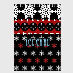 Скетчбук с принтом Праздничный Ice Cube в Белгороде, 100% бумага
 | 48 листов, плотность листов — 100 г/м2, плотность картонной обложки — 250 г/м2. Листы скреплены сверху удобной пружинной спиралью | hip hop | hiphop | ice cube | mc | n.w.a | rap | айс | джексон | западное по | знак | красный | куб | кубе | кубик льда | кьюб | мс | надпись | новогодний | новый год | о ши | оши | праздник | реп | репер | речитатив | рождество