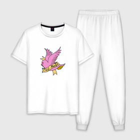 Мужская пижама хлопок с принтом CryBaby в Белгороде, 100% хлопок | брюки и футболка прямого кроя, без карманов, на брюках мягкая резинка на поясе и по низу штанин
 | lil peep | rap | густав ор | лил пип | рэп