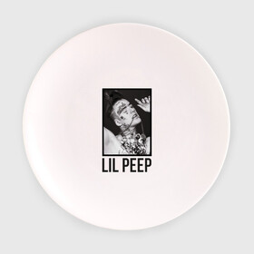 Тарелка с принтом Little fashion white в Белгороде, фарфор | диаметр - 210 мм
диаметр для нанесения принта - 120 мм | lil peep | rap | густав ор | лил пип | рэп
