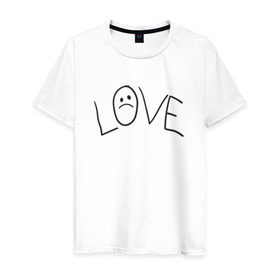 Мужская футболка хлопок с принтом Lil Love Tattoo в Белгороде, 100% хлопок | прямой крой, круглый вырез горловины, длина до линии бедер, слегка спущенное плечо. | lil peep | rap | густав ор | лил пип | рэп