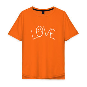 Мужская футболка хлопок Oversize с принтом Lil Love Tattoo в Белгороде, 100% хлопок | свободный крой, круглый ворот, “спинка” длиннее передней части | Тематика изображения на принте: lil peep | rap | густав ор | лил пип | рэп