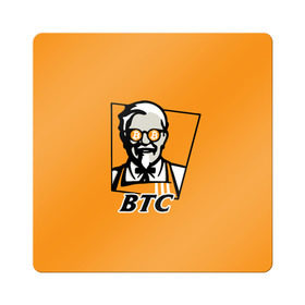 Магнит виниловый Квадрат с принтом BITCOIN в стиле KFC в Белгороде, полимерный материал с магнитным слоем | размер 9*9 см, закругленные углы | bitcoin | btc | crypto | kfc | биткоин | валюта | деньги | криптовалюта | цифровое золото