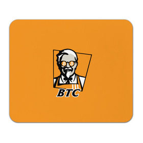 Коврик прямоугольный с принтом BITCOIN в стиле KFC в Белгороде, натуральный каучук | размер 230 х 185 мм; запечатка лицевой стороны | Тематика изображения на принте: bitcoin | btc | crypto | kfc | биткоин | валюта | деньги | криптовалюта | цифровое золото