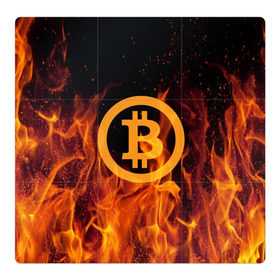 Магнитный плакат 3Х3 с принтом BITCOIN FIRE в Белгороде, Полимерный материал с магнитным слоем | 9 деталей размером 9*9 см | Тематика изображения на принте: bitcoin | btc | coin | crypto | ethereum | money | orange | биткоин | валюта | деньги | известные | криптовалюта | логотип | монета | надписи.cash | оранжевый | цвет | цифровое золото | эфир
