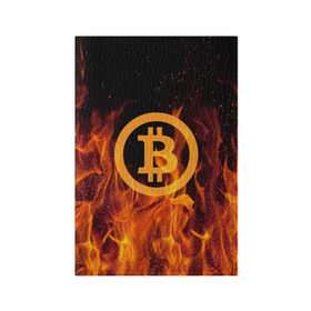 Обложка для паспорта матовая кожа с принтом BITCOIN FIRE в Белгороде, натуральная матовая кожа | размер 19,3 х 13,7 см; прозрачные пластиковые крепления | Тематика изображения на принте: bitcoin | btc | coin | crypto | ethereum | money | orange | биткоин | валюта | деньги | известные | криптовалюта | логотип | монета | надписи.cash | оранжевый | цвет | цифровое золото | эфир