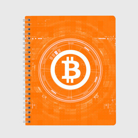 Тетрадь с принтом BITCOIN в Белгороде, 100% бумага | 48 листов, плотность листов — 60 г/м2, плотность картонной обложки — 250 г/м2. Листы скреплены сбоку удобной пружинной спиралью. Уголки страниц и обложки скругленные. Цвет линий — светло-серый
 | bitcoin | btc | coin | crypto | ethereum | money | orange | биткоин | валюта | деньги | известные | криптовалюта | логотип | монета | надписи.cash | оранжевый | цвет | цифровое золото | эфир